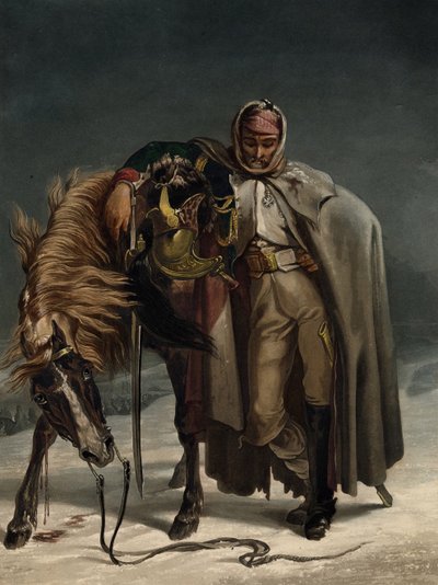 Dragoon of the Swiss guards at the Russian Campaign by Johann Heinrich Bleuler