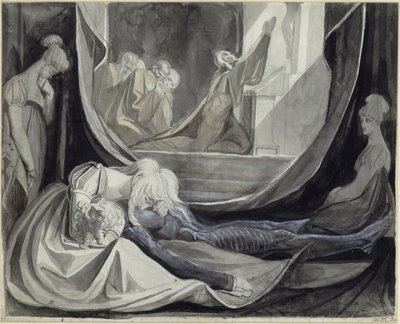 Kriemhild Holds a Vigil for Siegfried by Johann Heinrich Füssli