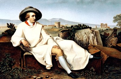 Goethe in Italy, Postcard, c. 1900 by Johann Heinrich Wilhelm (after) Tischbein