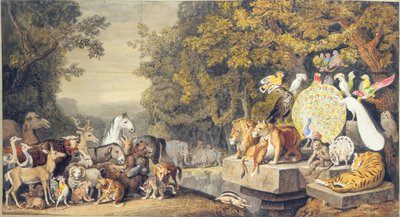 The Court of the Animals, Illustration of Canto IV of Goethe