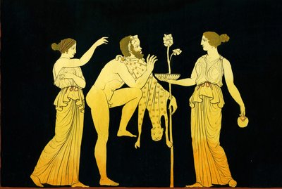 Two maenads offer wine to Dionysos, c.1796 by Johann Heinrich Wilhelm Tischbein