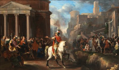 Marcus Curtius Leaping into the Abyss by Johann Heiss