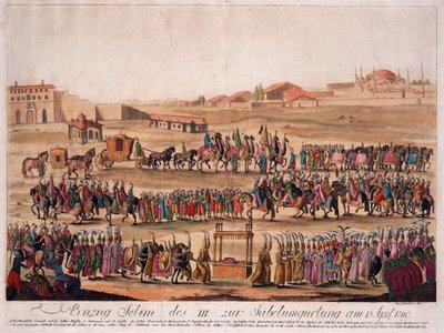 The Entry of the Sultan Selim III to the Girding the Sabre on 13 April 1789 by Johann Hieronymus Loeschenkohl