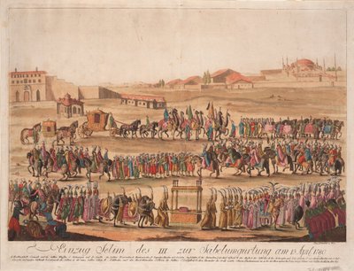The Entry of the Sultan Selim III to the Girding the Sabre on 13 April 1789, 1789 by Johann Hieronymus Loeschenkohl