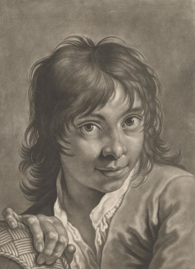 Portrait of a Boy with a Basket by Johann Lorenz Haid