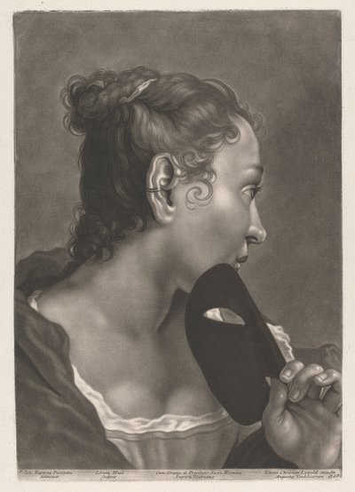 Portrait of a Woman with Mask by Johann Lorenz Haid