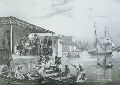 Disembarkation, Engraved by Deroi and Leon Jean Baptiste Sabatier, circa 1835 by Johann Moritz (after) Rugendas