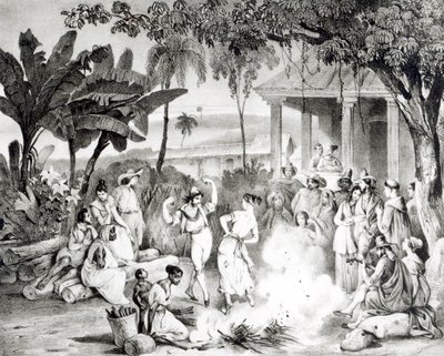 Landu Dance, engraved by Victor Adam and Monthellier by Johann Moritz Rugendas