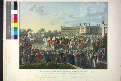 The moving Sir majesty of the emperor Franz I in Paris on the 15th April 1814 by Johann Nepomuk Hoechle