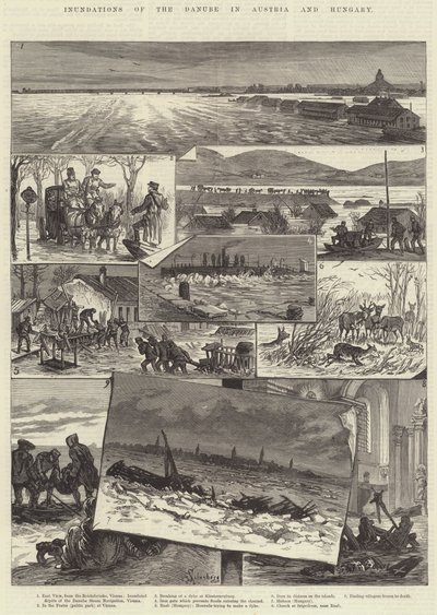 Inundations of the Danube in Austria and Hungary by Johann Nepomuk Schonberg