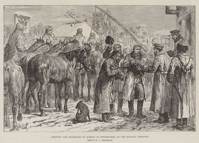 Stopping the Transport of Horses at Novoselitza, on the Russian Frontier by Johann Nepomuk Schonberg