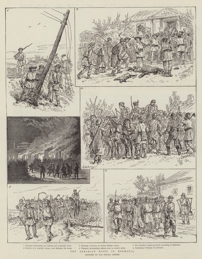The Agrarian Riots in Romania by Johann Nepomuk Schonberg