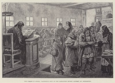 The Famine in Russia, dispensing Soup at the Alexander Nevsky Convent, St Petersburg by Johann Nepomuk Schonberg