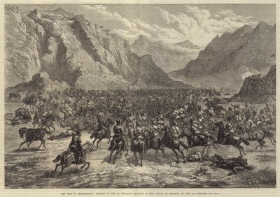 The War in Afghanistan, Charge of the 2nd Punjaub Cavalry in the Action at Shahjui by Johann Nepomuk Schonberg