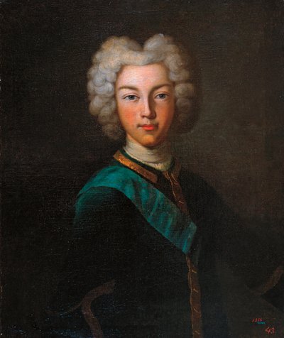 Portrait of Tsar Peter II of Russia by Johann Paul (d.1739) Luedden
