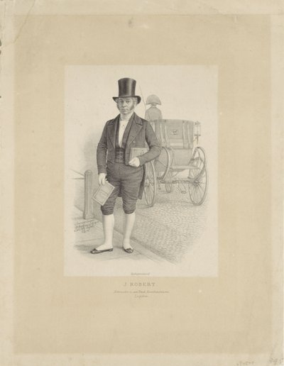 Portrait of J. Robert with Carriage by Johann Peter Berghaus