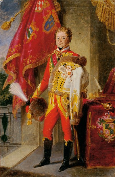 Ignaz Count Gyulay von Naros-Nemeth and Nadaska in Hungarian Uniform by Johann Peter Krafft