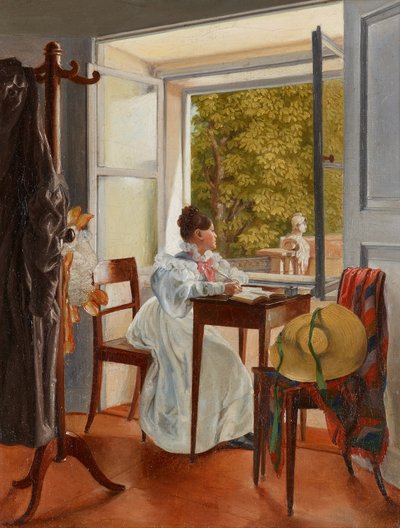 Marie Krafft at Her Desk by Johann Peter Krafft