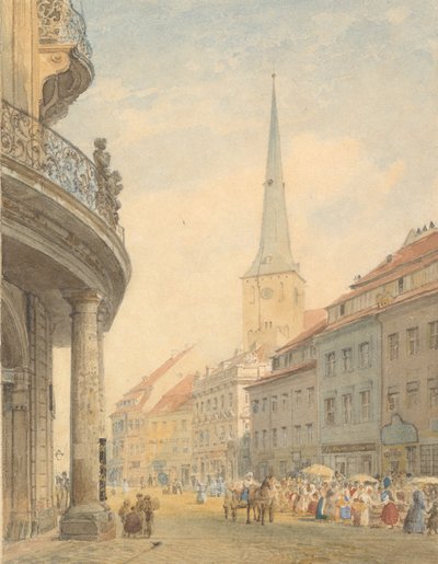 View of Berlin with the Ephraim Palais at Left by Johann Philipp Eduard Gartner