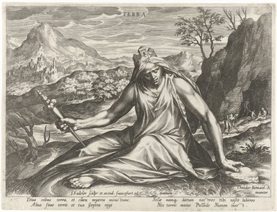 Earth Personified by the Goddess Cybele (The Four Elements as Mythological Figures) by Johann Sadeler (I)