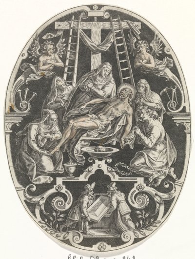 Lamentation of Christ, Passion of Christ (series title) by Johann Sadeler (I)