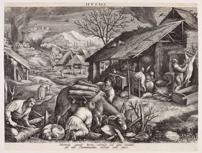 Winter - Hyems (The Four Seasons) by Johann Sadeler I