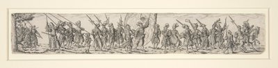 Marching Soldiers with a Standard Bearer by Johann Theodor de Bry