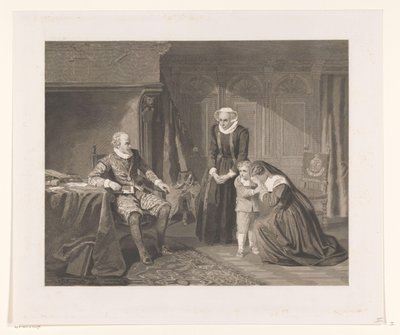 The Mother, Wife, and Son of Reinier van Oldenbarnevelt Plead for Mercy from Maurits, 1623 by Johann Wilhelm Kaiser (I)
