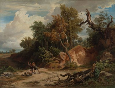 Noon, The Attack on the Wanderer by Johann Wilhelm Schirmer