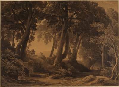 The Meeting of Isaac and Rebekah (Genesis 24:62-63) by Johann Wilhelm Schirmer