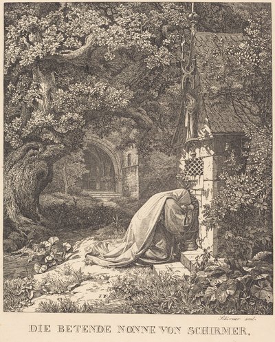 The Praying Nun by Johann Wilhelm Schirmer