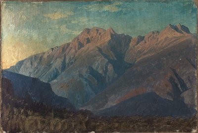 Rock massif (probably) in Graubünden by Johann Wilhelm Schirmer