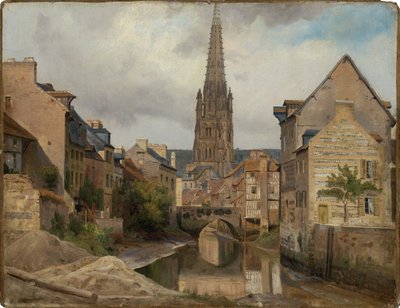 Harfleur near Le Havre (View of Saint Martin) by Johann Wilhelm Schirmer