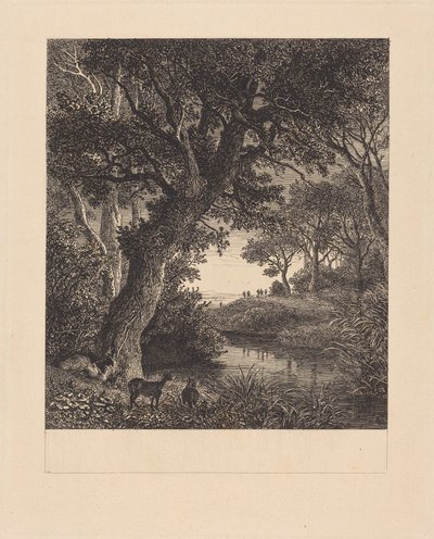 Hunters Leaving a Forest by Johann Wilhelm Schirmer