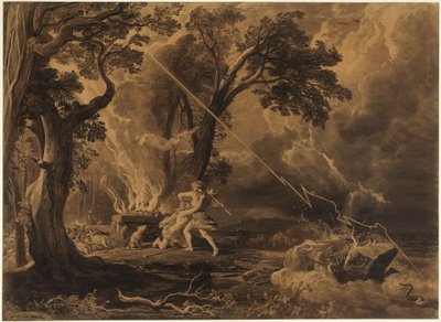 Cain Slays Abel (Genesis 4, 8) by Johann Wilhelm Schirmer