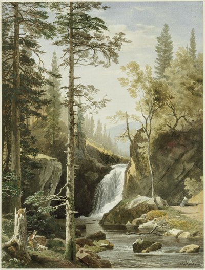 Landscape with Mountain Stream by Johann Wilhelm Schirmer