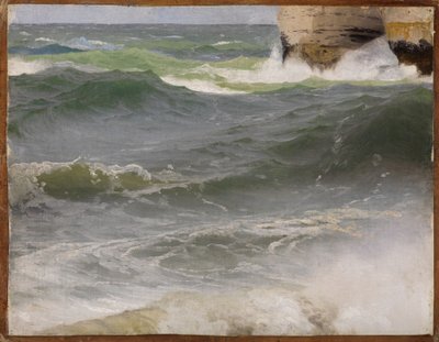 Sea Study at Etretat (with Rocky Coast to the Right) by Johann Wilhelm Schirmer