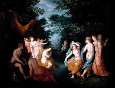 Diana and Acteon by Johann or Hans (attr.to) Konig