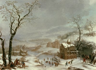 Winter scene near River Flustal by Johann the Yngr. Dallinger von Dalling