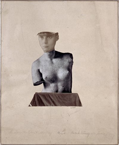 Pastiche with representation of the Dadaiste artist Collage by Johannes Baargeld, 1920, Private collection by Johannes Baargeld