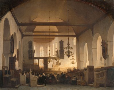 A Service in the Geertekerk by Johannes Bosboom