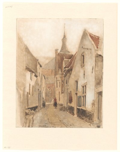 View from the Ridderstraat into the Kerksteeg, Hattem by Johannes Bosboom