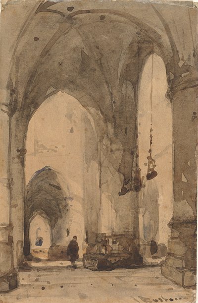 Interior of the Sint-Bavokerk in Haarlem by Johannes Bosboom