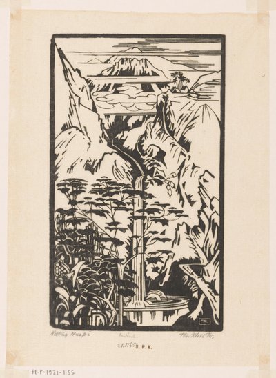 Slope of Merapi by Johannes Frederik Engelbert ten Klooster (signed by artist)