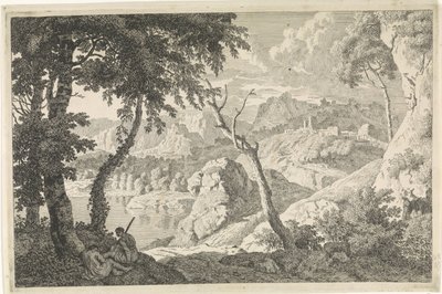 Arcadian Landscape with Two Shepherds (Arcadian Landscapes) by Johannes Glauber