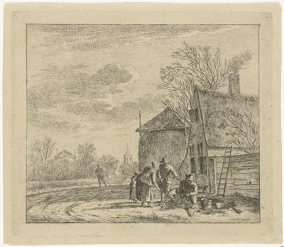 Landscape with Farmhouse and Hay Barn by Johannes Janson