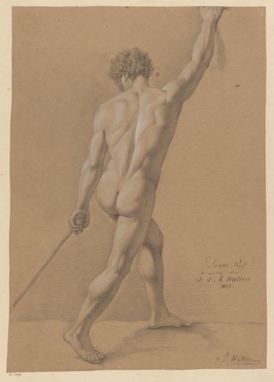 Standing Male Nude, Seen from the Back (3rd Prize 1812) by Johannes Joseph Maria Watrin