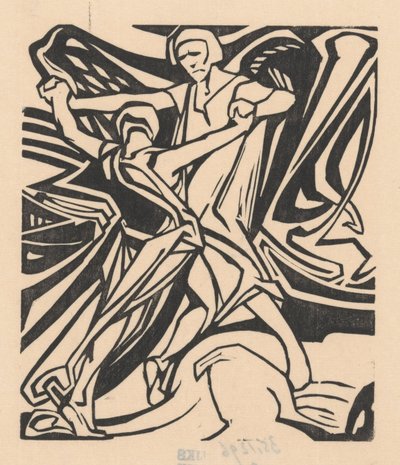 Jacob Wrestling with the Angel by Johannes Josephus Aarts
