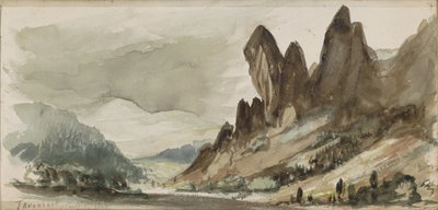 Mountain Landscape in Thuringia by Johannes Tavenraat