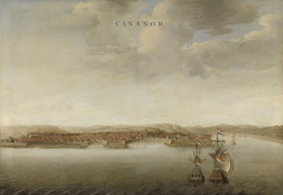 View of Cannanore on the Malabar Coast in India by Johannes Vinckboons (attributed to)